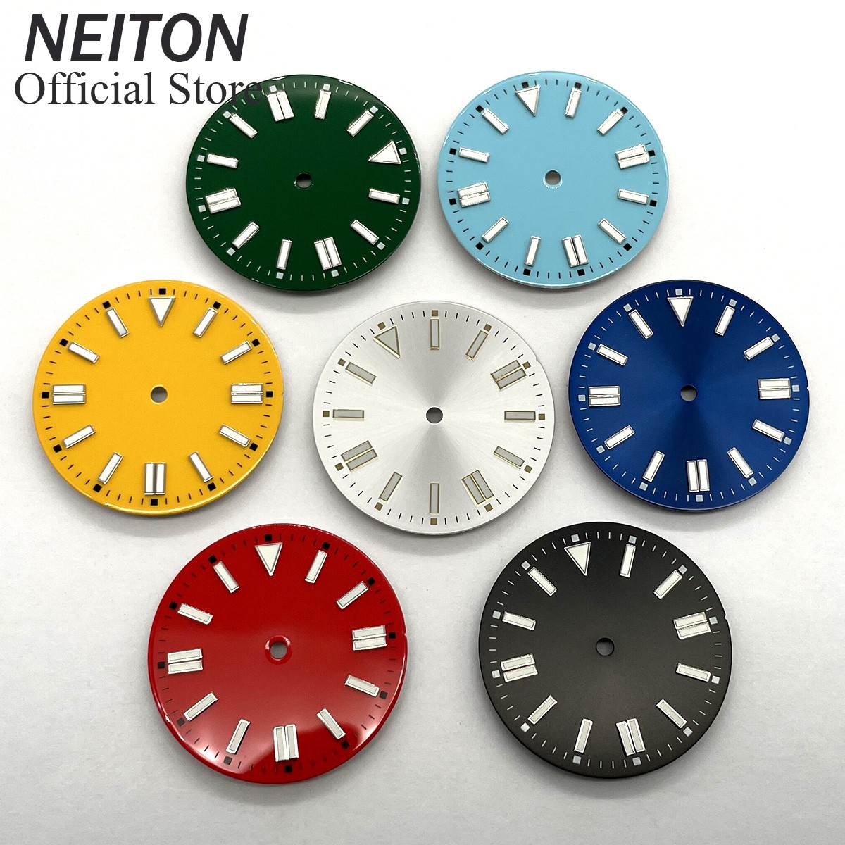 Niton 28.5mm/31mm Black Blue Green Red Yellow Luminous Dial Watch Fit NH35 NH36 ETA2824 2836 Miyota 8215 DG2813 3804 Movement