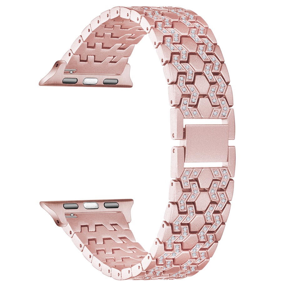 Alloy Metal Diamond Bracelet for Apple Watch Band 44mm 40mm iwatch 42mm 38mm Series 6 5 4 3 2 1 SE Watchband Accessories Strap