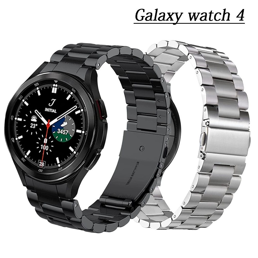 Metal Strap For Samsung Galaxy Watch 4 Classic 46mm 42mm No Gaps Curved End Bracelet Stainless Steel Band For Watch 4 44mm 40mm