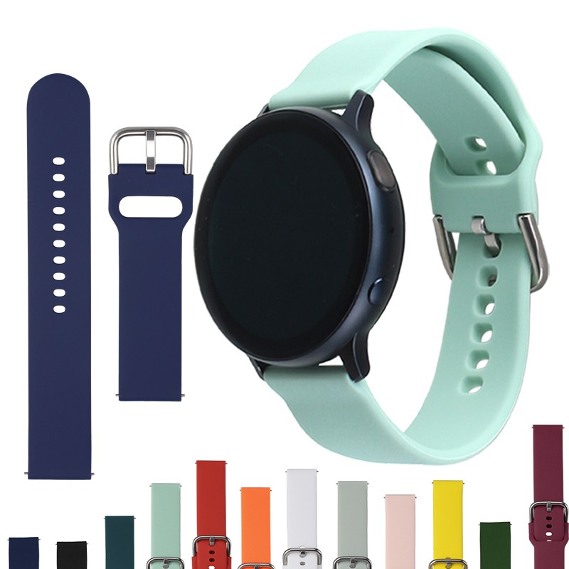 20mm 22mm Silicone Strap Band For Samsung Galaxy Watch 3 Active 2 Huawei GT 2E GT2 GT2E Amazfit 46mm Sport Bracelet Accessories