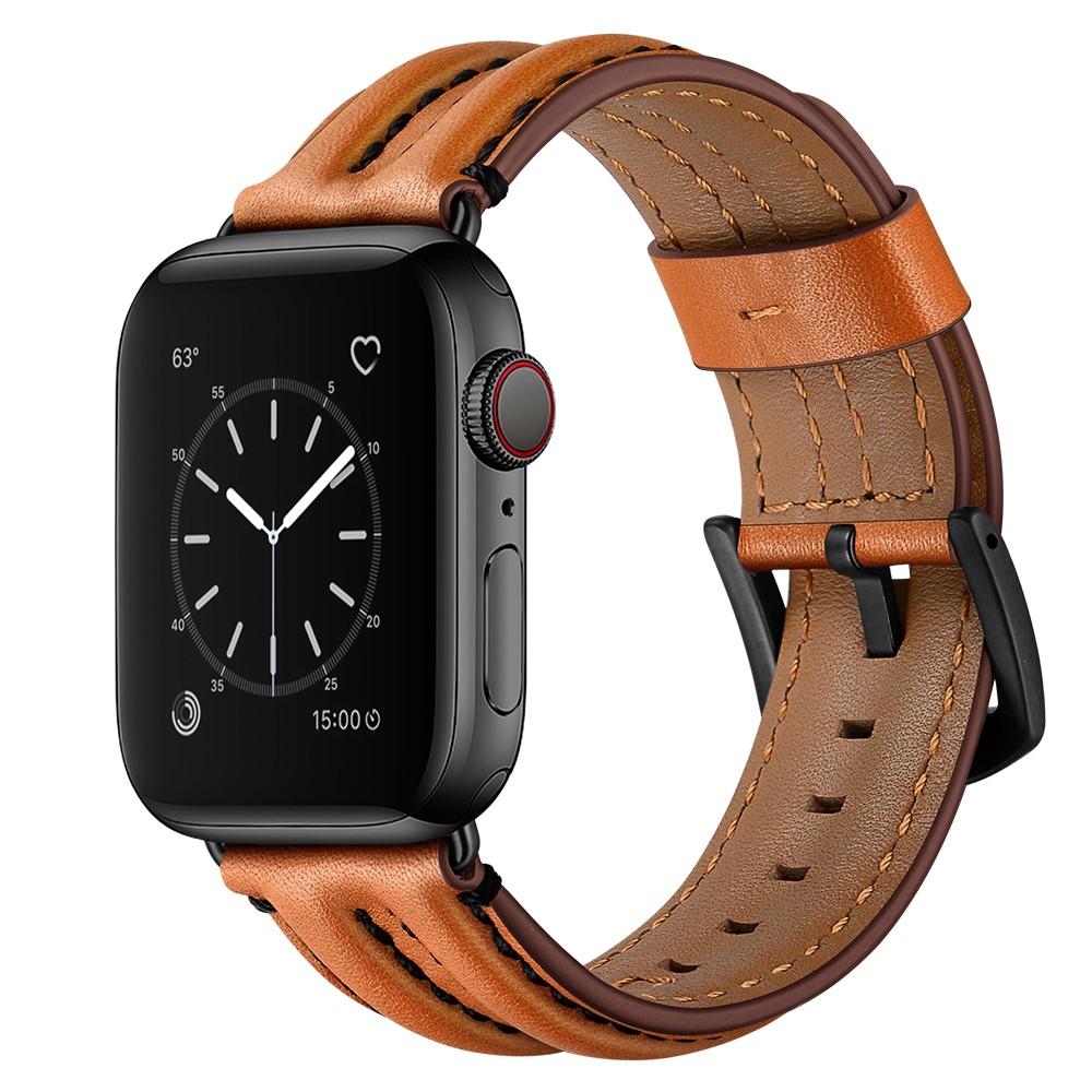 Genuine Leather Strap for Apple Watch Band 44mm 40mm 42mm 38mm Double Casual Band Bracelet iWatch Series 5 4 3 se 6 7 45mm 41mm