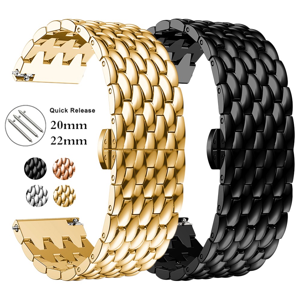 Stainless Steel Metal Band For Samsung Galaxy Watch 3 4 44 40mm Strap 45mm 46mm Gear Classic Bracelet For Huawei GT/GT2/2e Strap