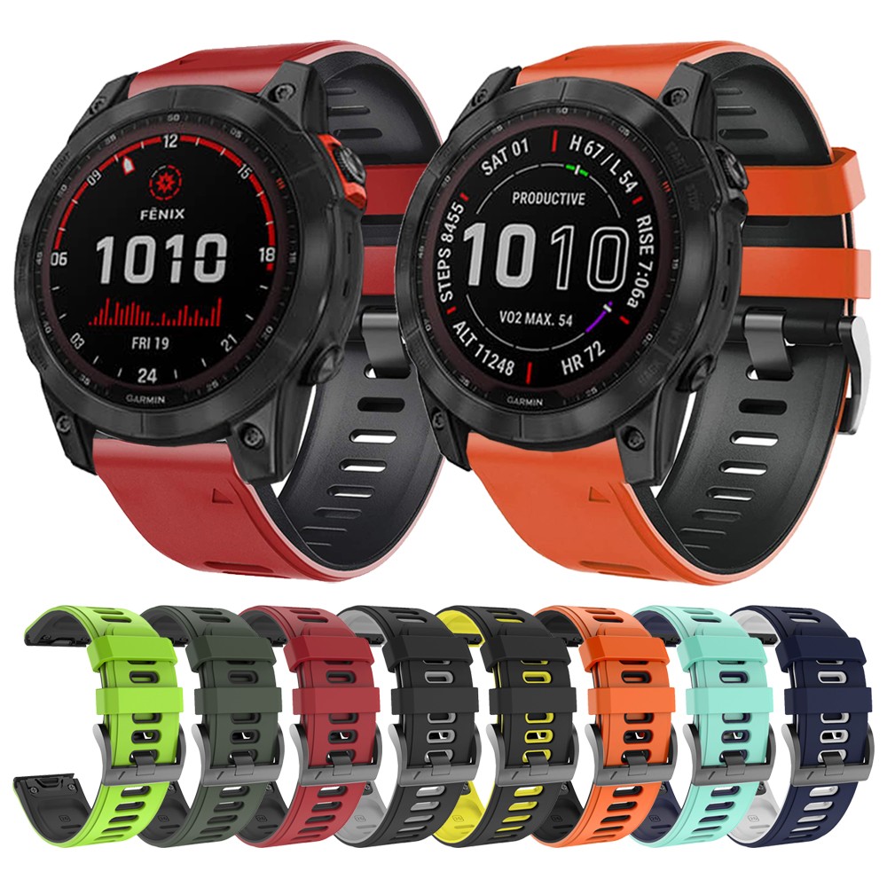 26MM 22MM 20MM QuickFit Strap For Garmin EPIX Fenix ​​7 7X 7S Solar 6 6X 6S Pro 5X 5S Plus/Instinct 2/Forerunner 945 Silicone Band