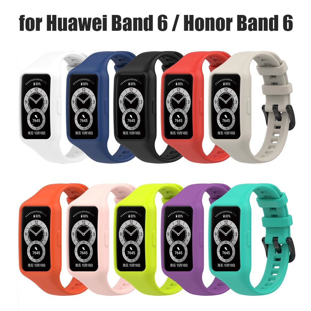 Silicone strap bracelet Huawei Band 6 / Honor Band 6 watchband bracelet de montre korea de reloj pasek do zegarka silica gel