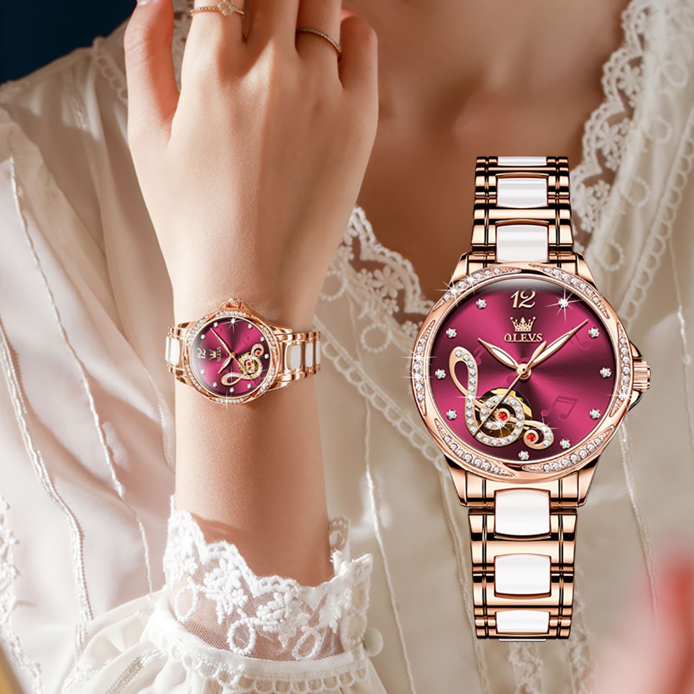 OLEVS Women's Watch Automatic Mechanical Water Resistant Wrist Watch