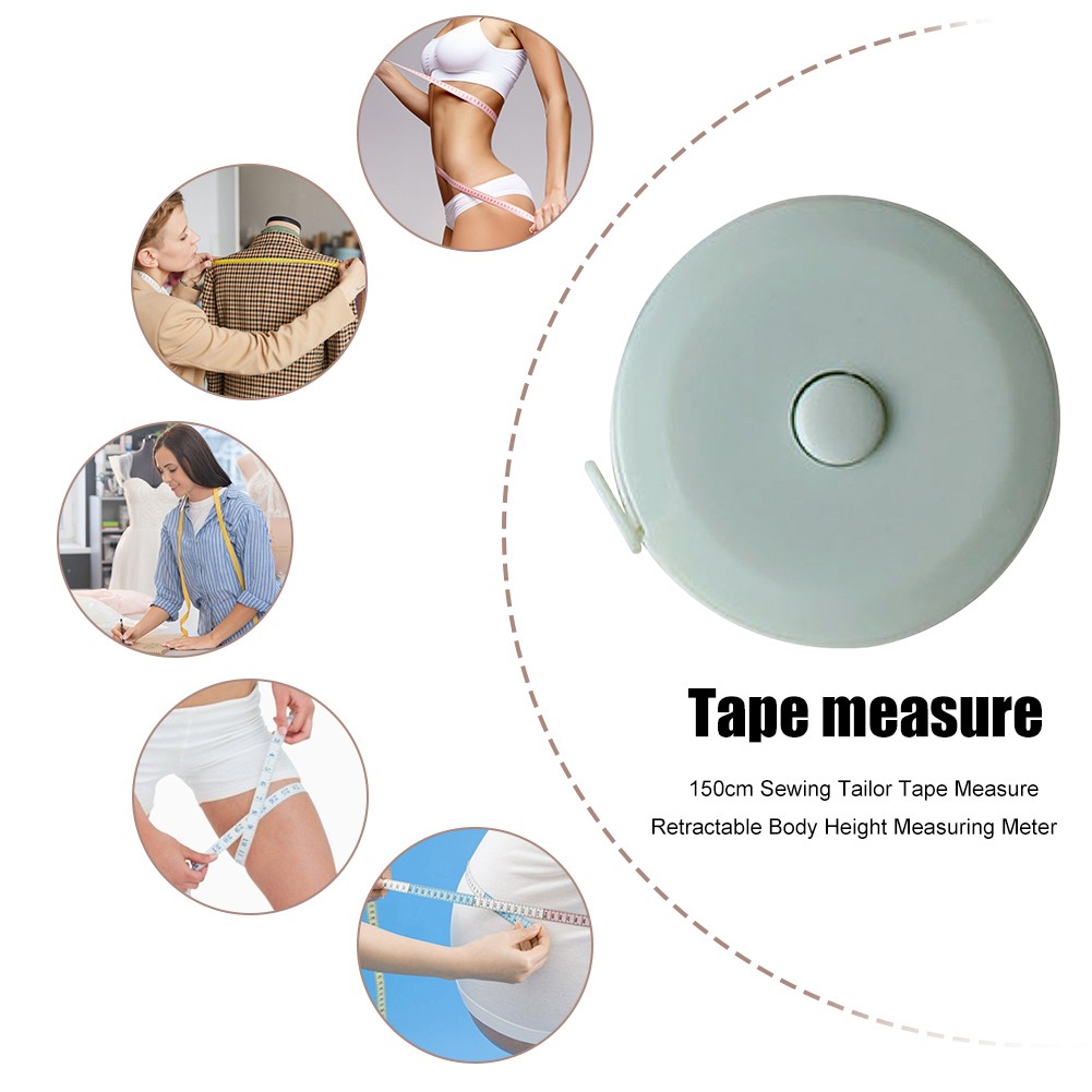 1pc 150cm/60" Tape Measures Portable Retractable Ruler Children Height Ruler Centimeter Inch Roll Tape