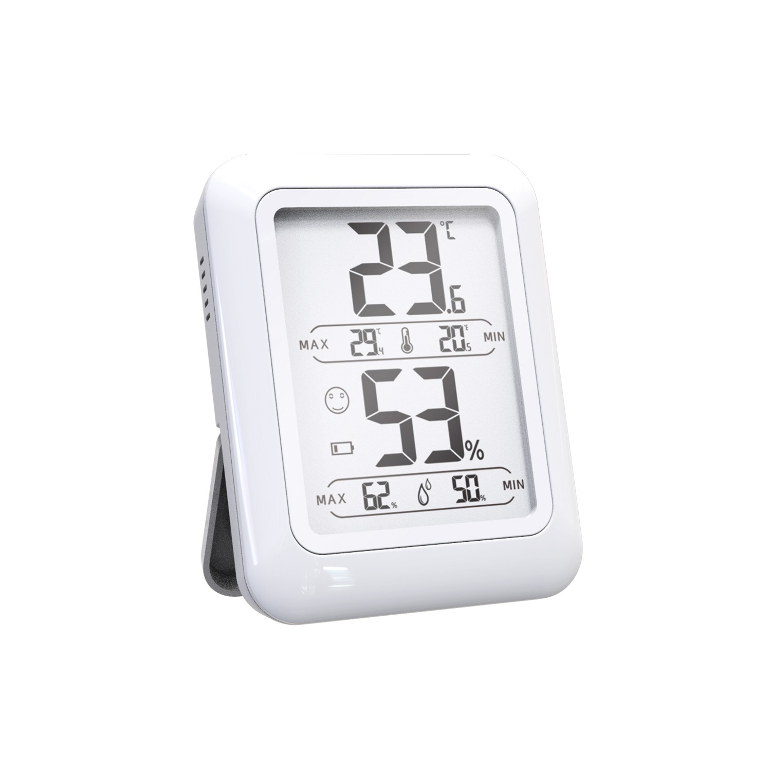 PROTMEX PT19DE LCD Digital Thermal Hygrometer Indoor Outdoor Temperature Hygrometer With Folding Arc C/F Function Switch