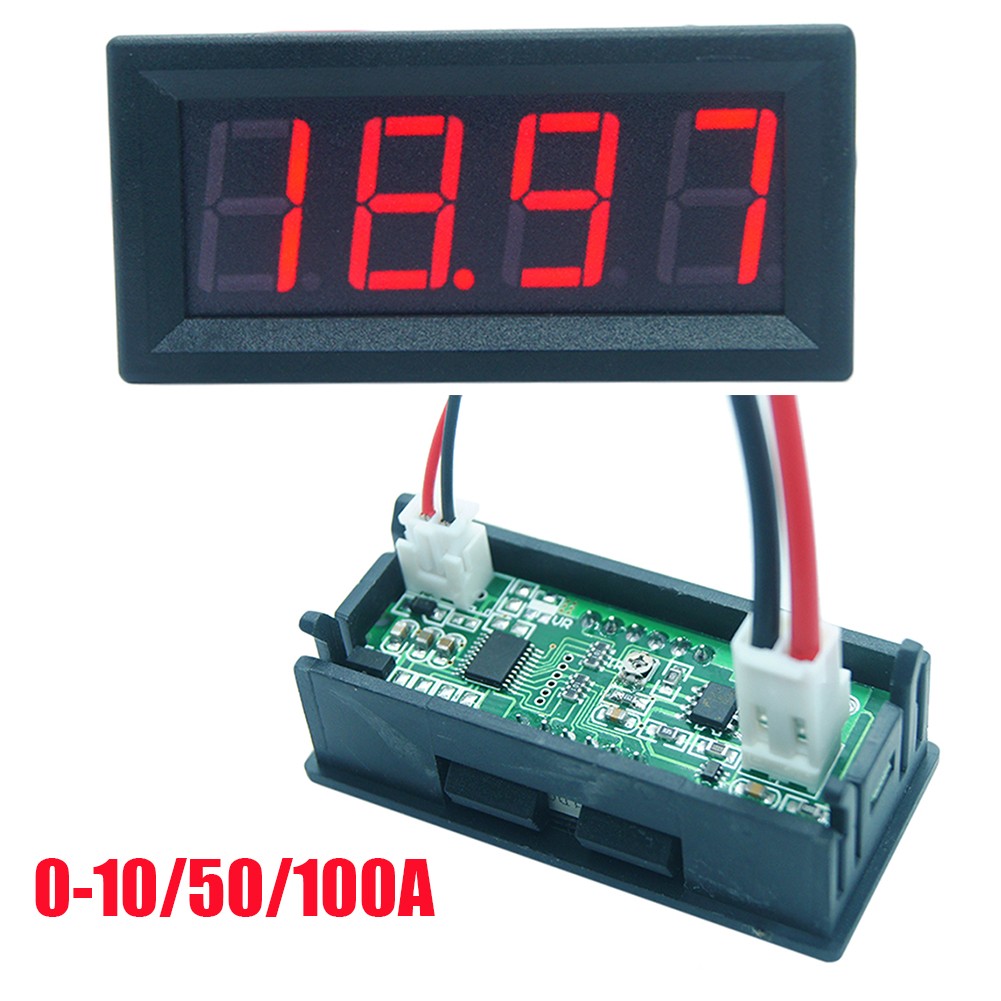 4 Digits High Accuracy 4-30V 0-10A/50A/100A Voltmeter Ammeter Dual LED Digital Display Ampere Volt Merter Meter Panel