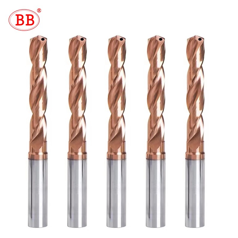 BB 3xD Carbide Drill Coated With Inner Through Coolant Hole Parallel Shank Metal Efficient CNC Tool 3.1-18mm Tungsten Steel