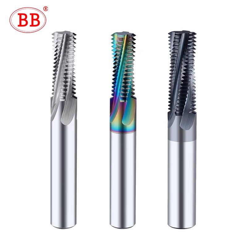 BB Thread Mill Coated Solid Carbide Full Tooth ISO Inch Pitch Nano Coated CNC Cutting Tool M3 M4 M5 M6 M8 Tap Aluminum