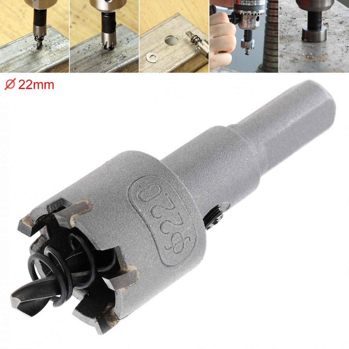 22mm Carbide Drill Bit Cutter Head Carbide Alloy HSS Drill Set Hole For Stainless Steel Metal Alloy Cutter HSS Hole Saw