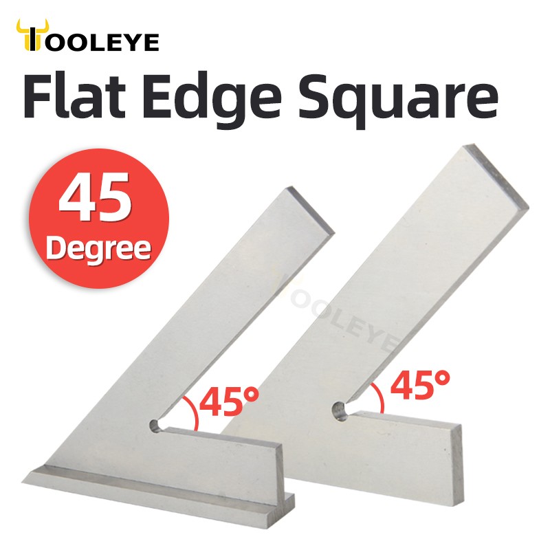 45 Degree Flat Edge Square Measuring Multi Angle Try Square Base Set Square Ruler Measuring Tool Difference Machining Square With Base