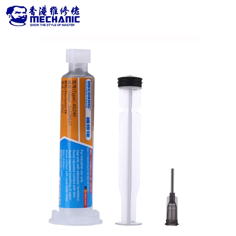 XG-Z40 10CC Sn63/Pb37 Tin Soldering Paste Syringe High Viscosity 183℃ Soldering Flux For Mobile Phone SMD PCB Chips Repair