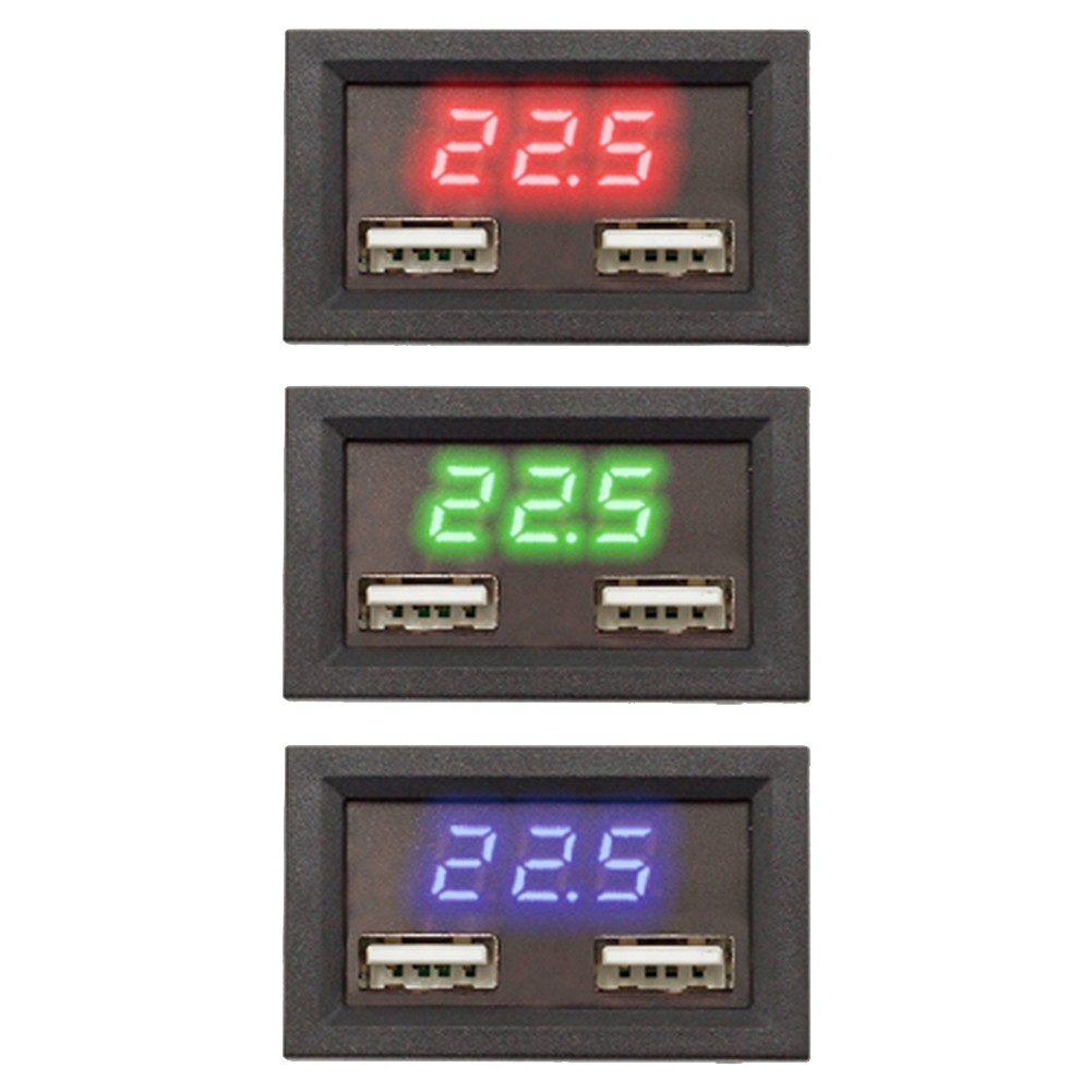 تيار مستمر 5V2A الفولتميتر مقياس التيار الكهربائي الأزرق الأحمر المزدوج LED عرض أمبير المزدوج الرقمية فولت متر مقياس 8-40 فولت الفولتميتر الجهد متر