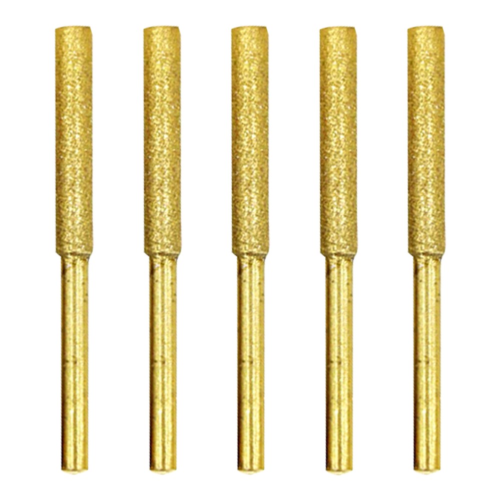 8Pcs Chainsaw Bits Titanium Plated Diamond Coated Cylindrical Burr Sharpener High Hardness Electric Chainsaw Sharpening
