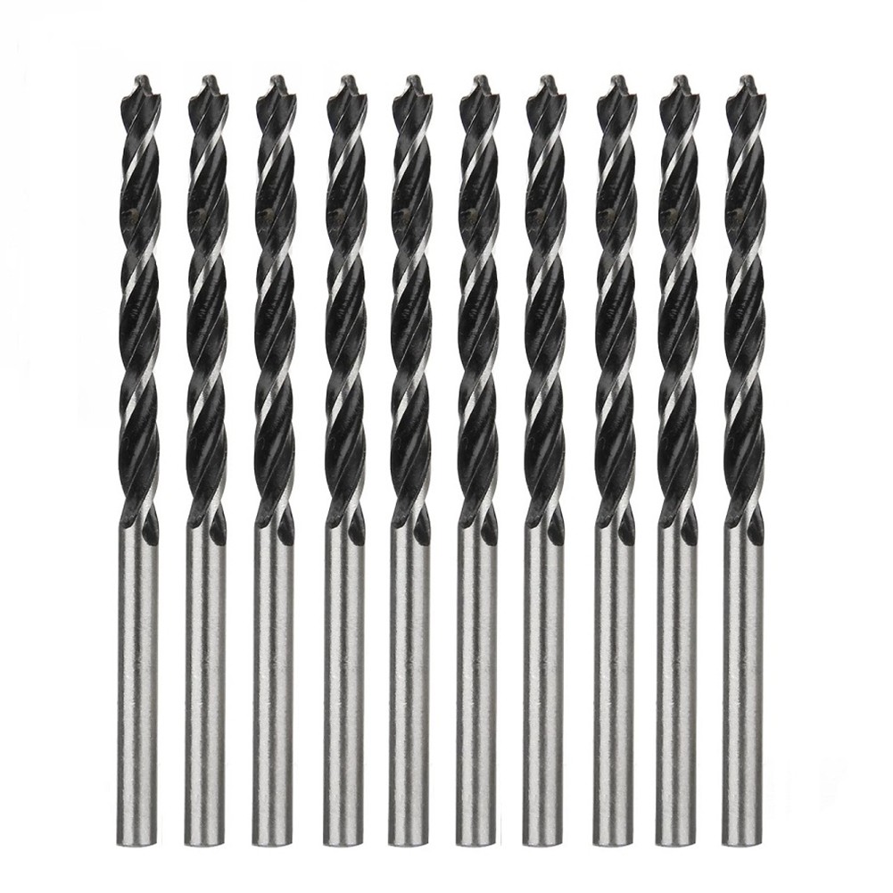 10pcs Drill Bit Twist Wood Drills With Center Point Wood Cutter Hole Carpenter Tools 4mm Diameter For Wood Carving