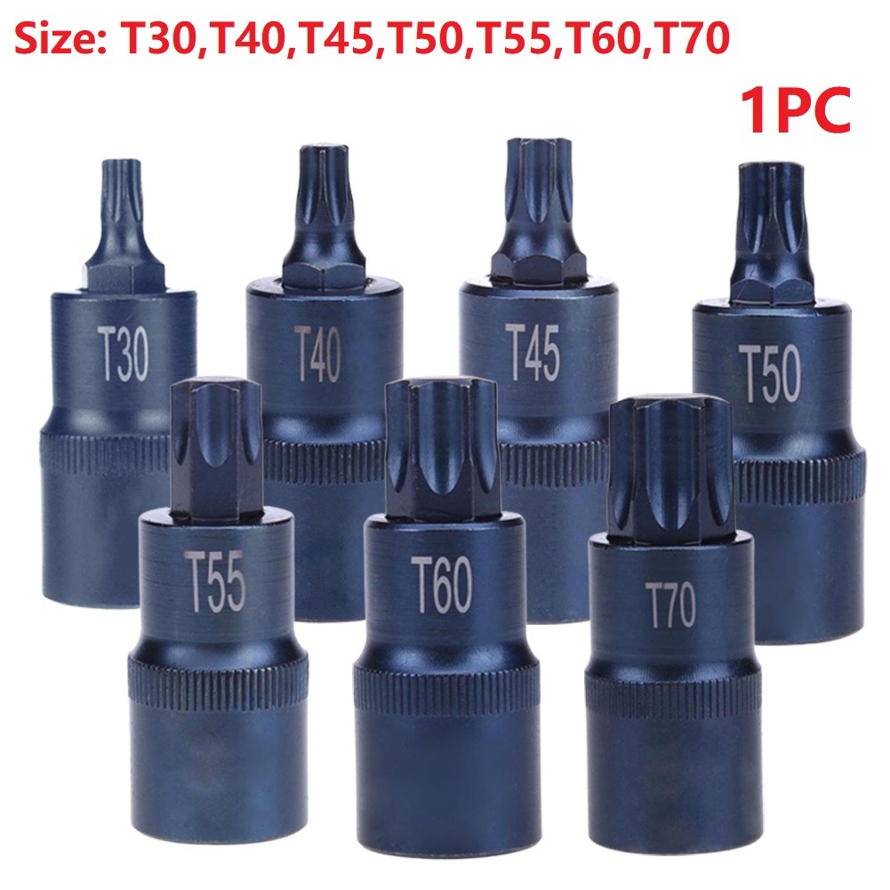 Star Screwdriver Bits T30, T40, T45, T50, T55, T60, T70 Drill Socket Set Impact Adapter Screwdriver Bits Mechanics Hand Tools