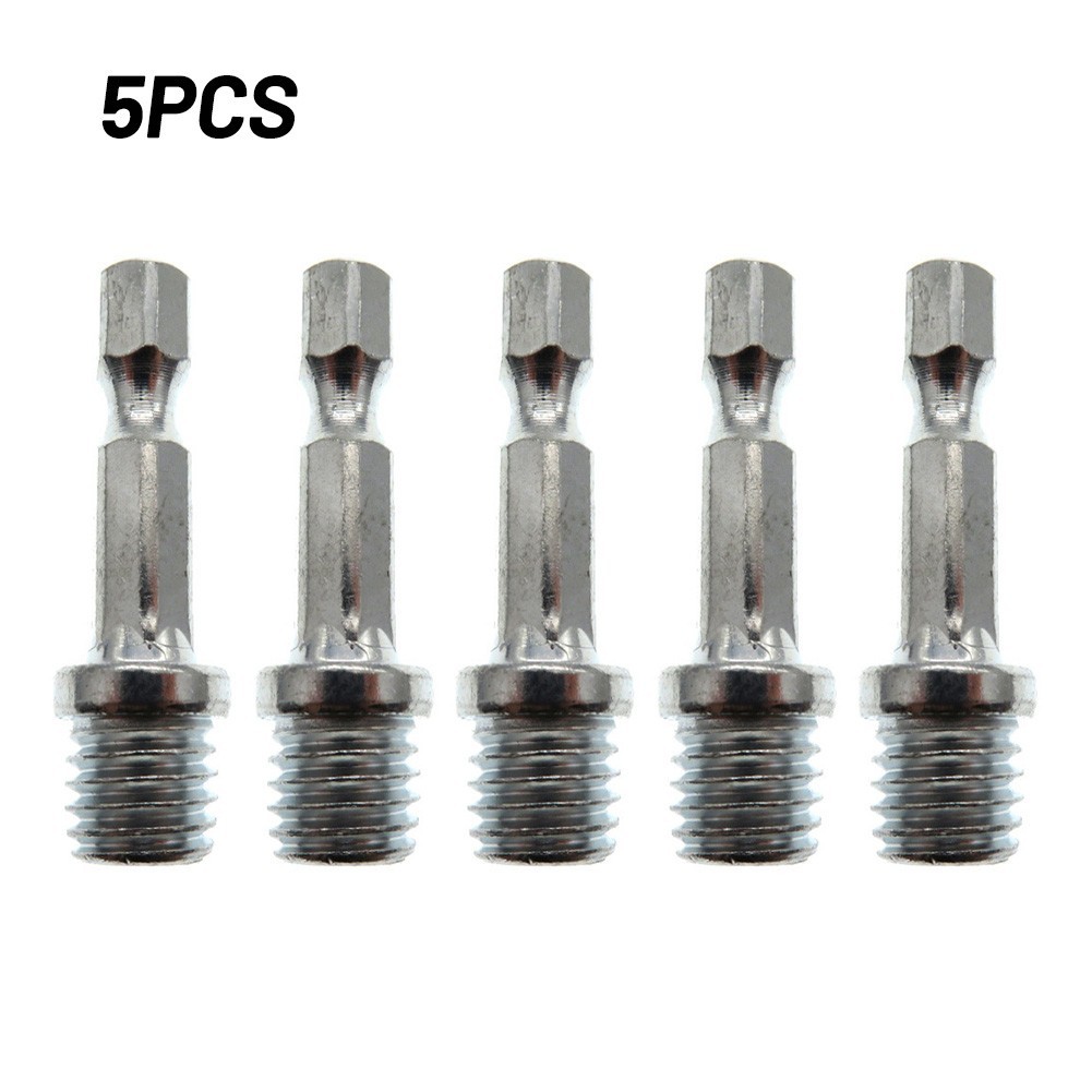 1/2/5pcs 1/4 Hexagon Connecting Rod Adapter Drill Chuck M10 Polishing Disc Connection Hexagon Connecting Rod