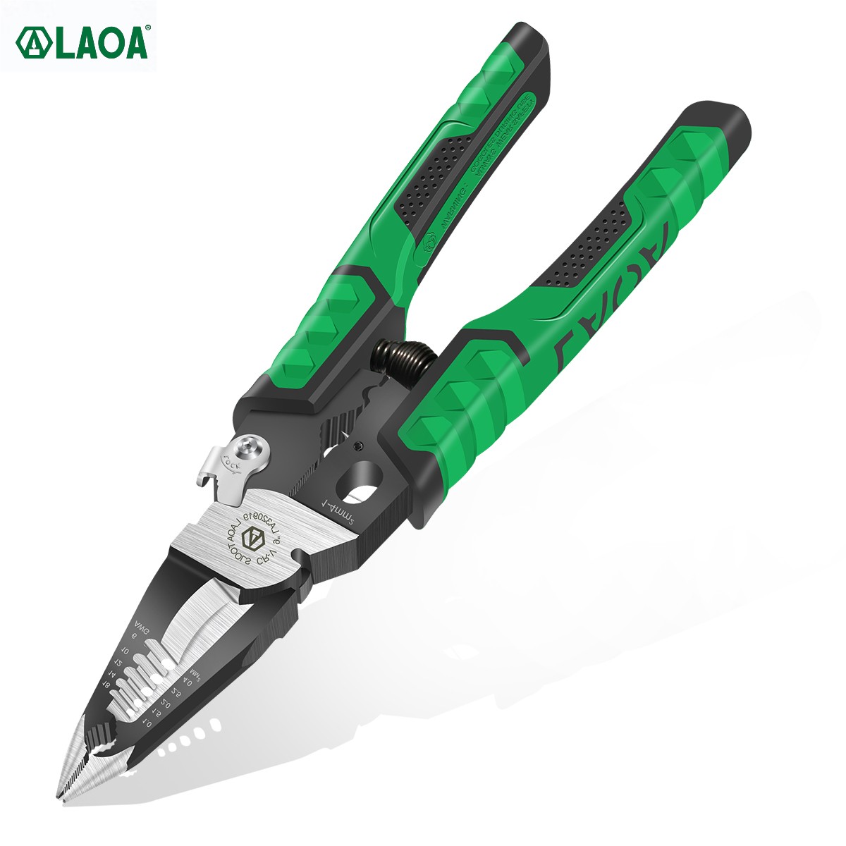 LAOA 9 in 1 Electrician Pliers Multifunction Needle Nose Pliers for Wire Stripping Cable Cutters Terminal Crimping Hand Tools