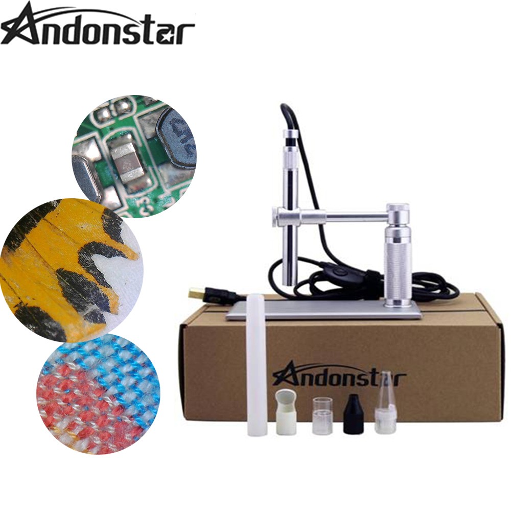 Andonstar A1 2MP USB Digital Microscope 500x8 LED usb microscope holder video camera usb magnifier