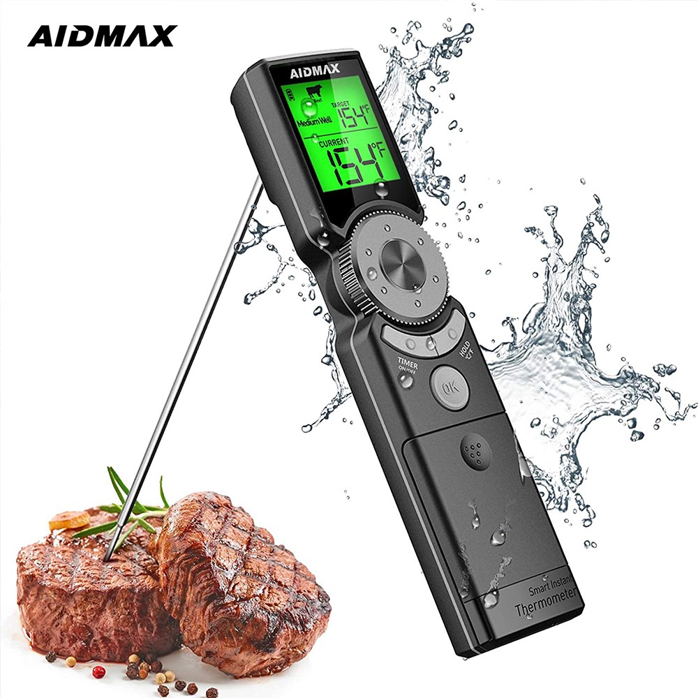 AidMax Mini6 Instant Read Waterproof Digital Electronic Kitchen Cooking BBQ Grill Meat Thermometer for Oven