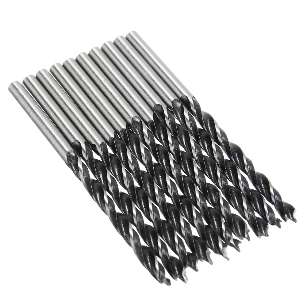 10Pcs Twist Drill Bit Wood Drills With Center Point Wood Cutter Hole Sawcarpentry Tools 4mm Diameter For Woodworking Carving