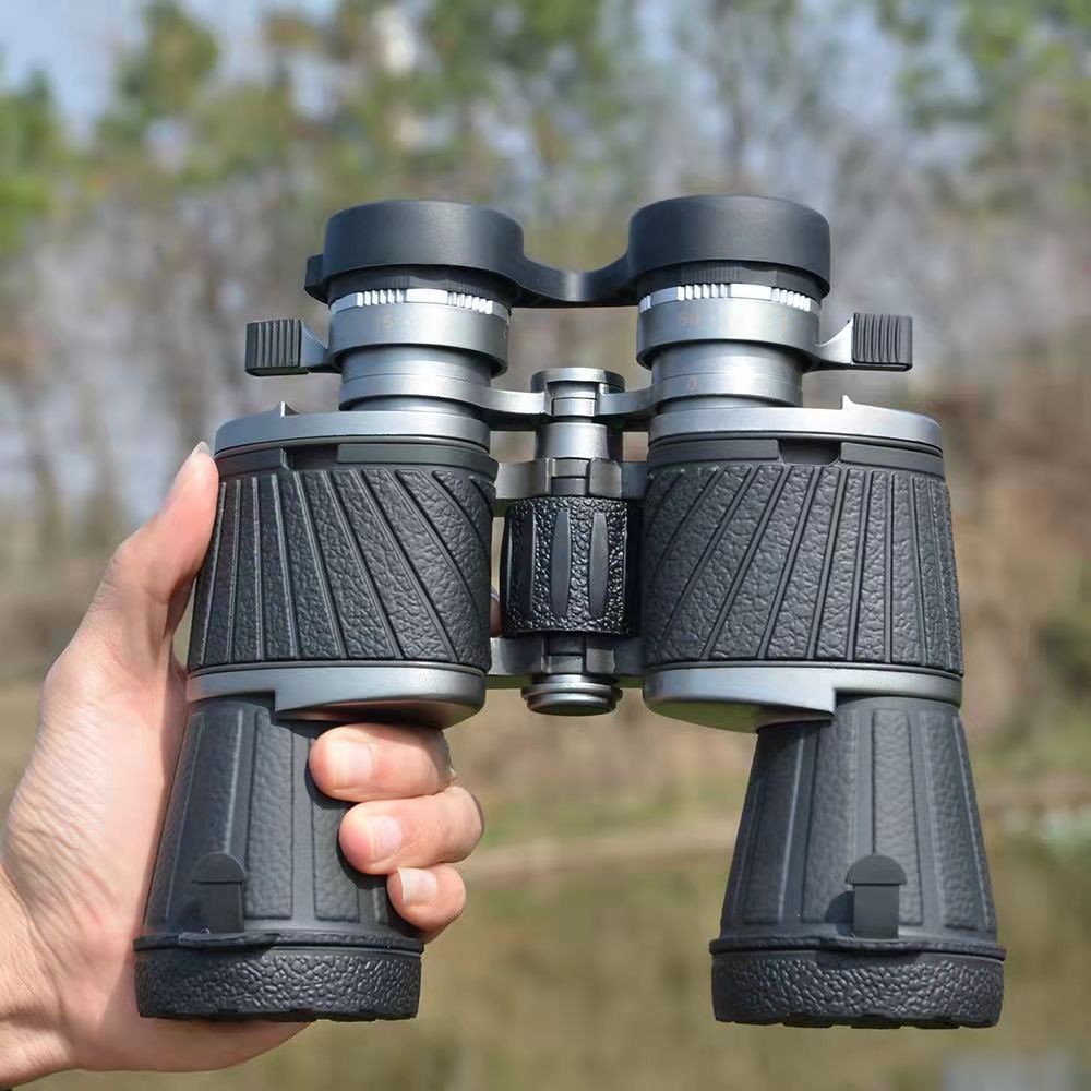 HD 10X50 Powerful Binoculars Long Range Telescope Zoom Metal BAK4 High Magnification Professional Monocular for Hunting Tourism