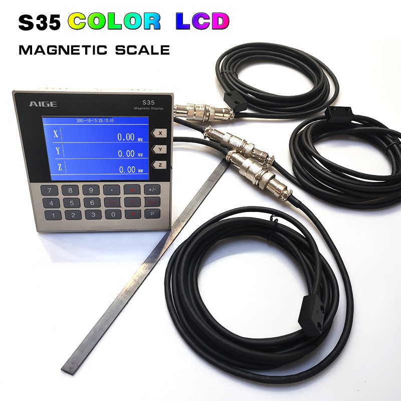 High Quality 3 Axis LCD DRO Magnetic Linear Displacement Scale Sensor CNC Encoder Woodworking Lathe Machine