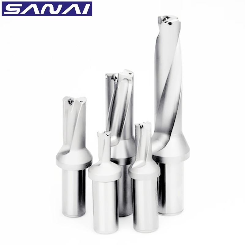 U Drill 2D 3D 4D 5D WC Series CNC Lathe Indexable Drill Bits 14mm - 40mm Depth, Drilling Machines Metal Tool Quick Drill, SANAI