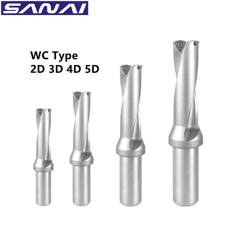 WC Series U Drill CNC Lathe Indexable Drill Bits SANAI Fast Drilling, Drilling Machines Metal Tool for WCMX WCMT Carbide Insert