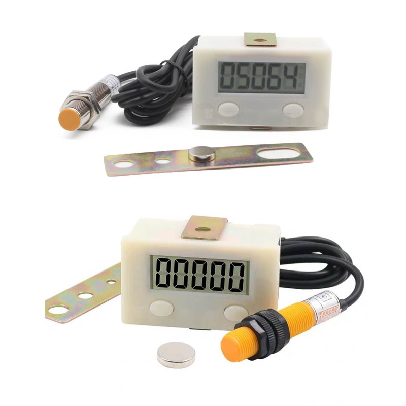 Magnetic Induction Counter Digital Electronic Punch Counter Metal Sensor 5 Digits