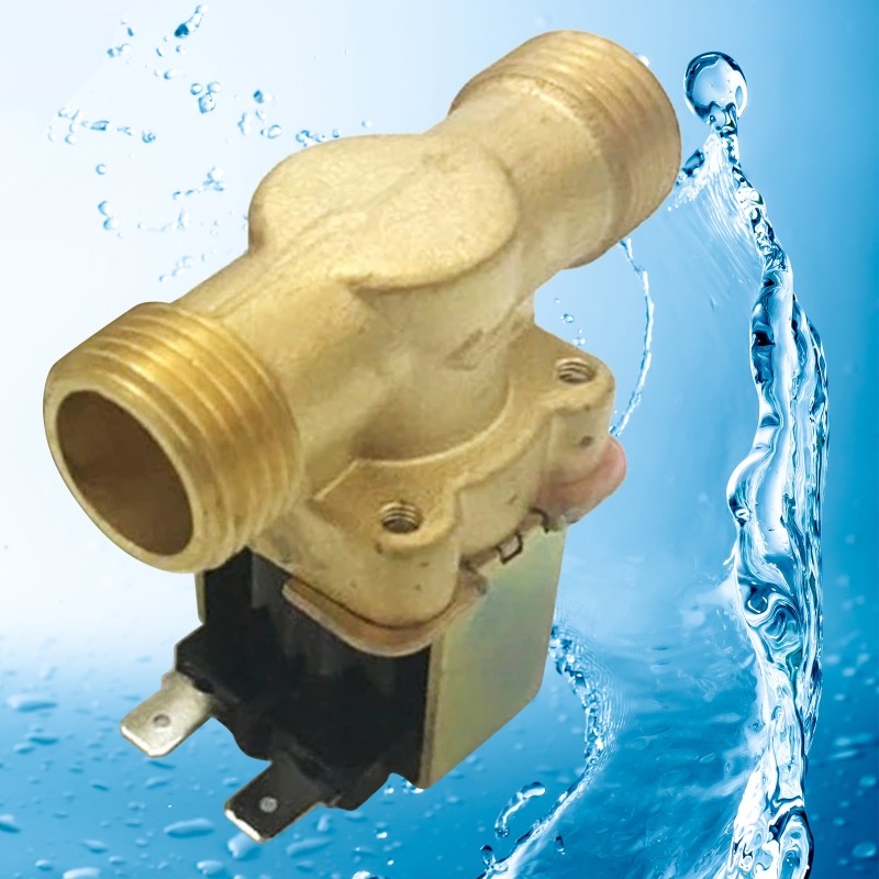 Brass G1/2'' Thread Pressurized Electric Solenoid Valve DC12/24V AC220V Normally Closed Suitable For Durable Water Heater