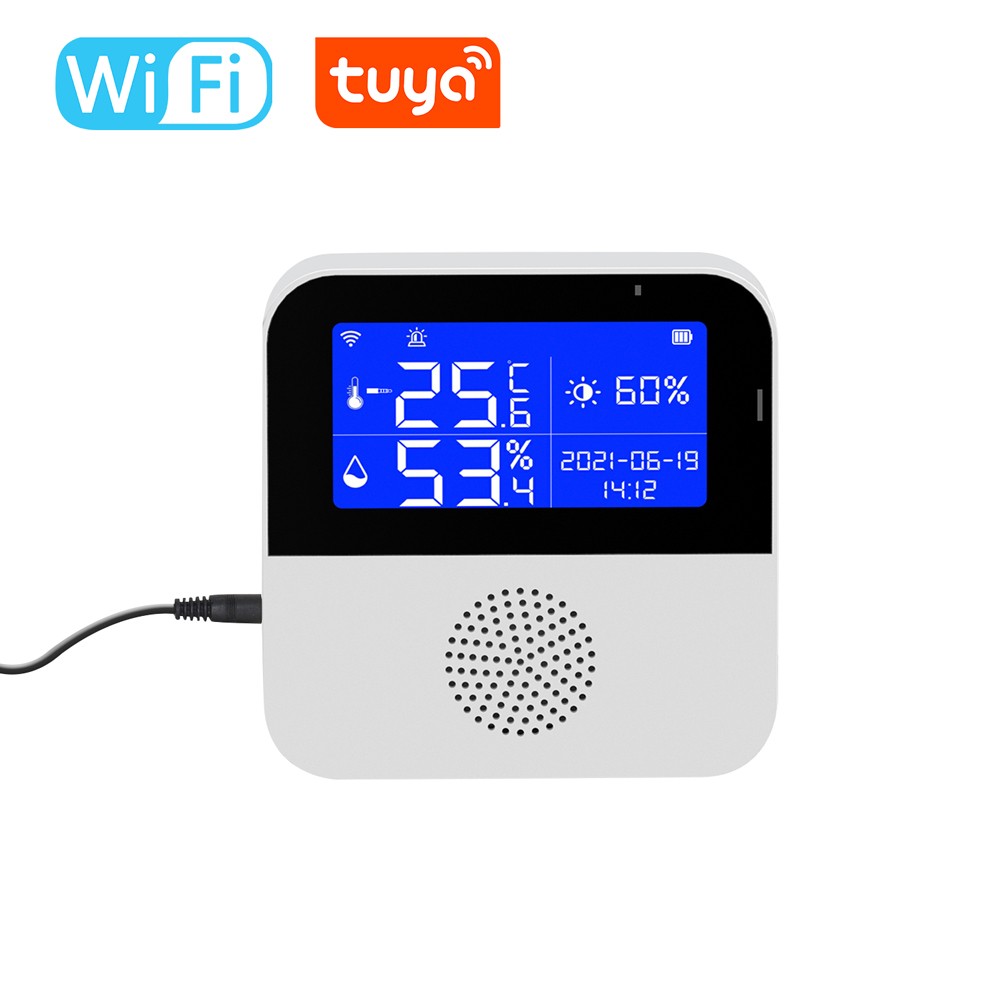 Tuya WiFi Intelligent Temperature Humidity Smart Sensor Backlit LCD Display APP Remote Monitoring ℃℉ Switching Modules