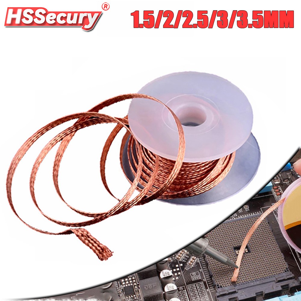 Welding Wire 1.5m Removing Solder Braid Soldering Remover Filament Wire Low Residue Tin Strip Soldering Electric Work DIY