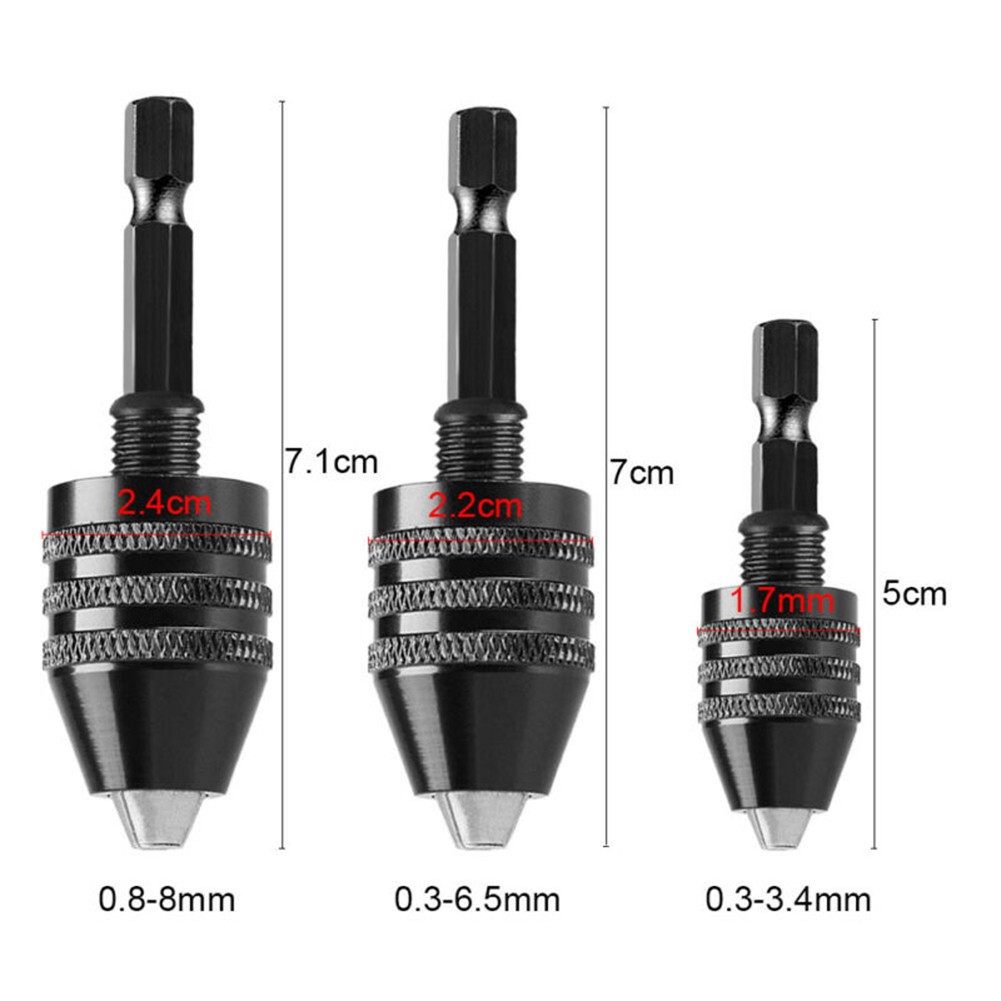 Drill Chuck Keyless Screwdriver Driver Impact Driver Adapter Electrical Micro Motor Clamp Mini Chuck Fittings Hex Shank Drill Bits Adapter