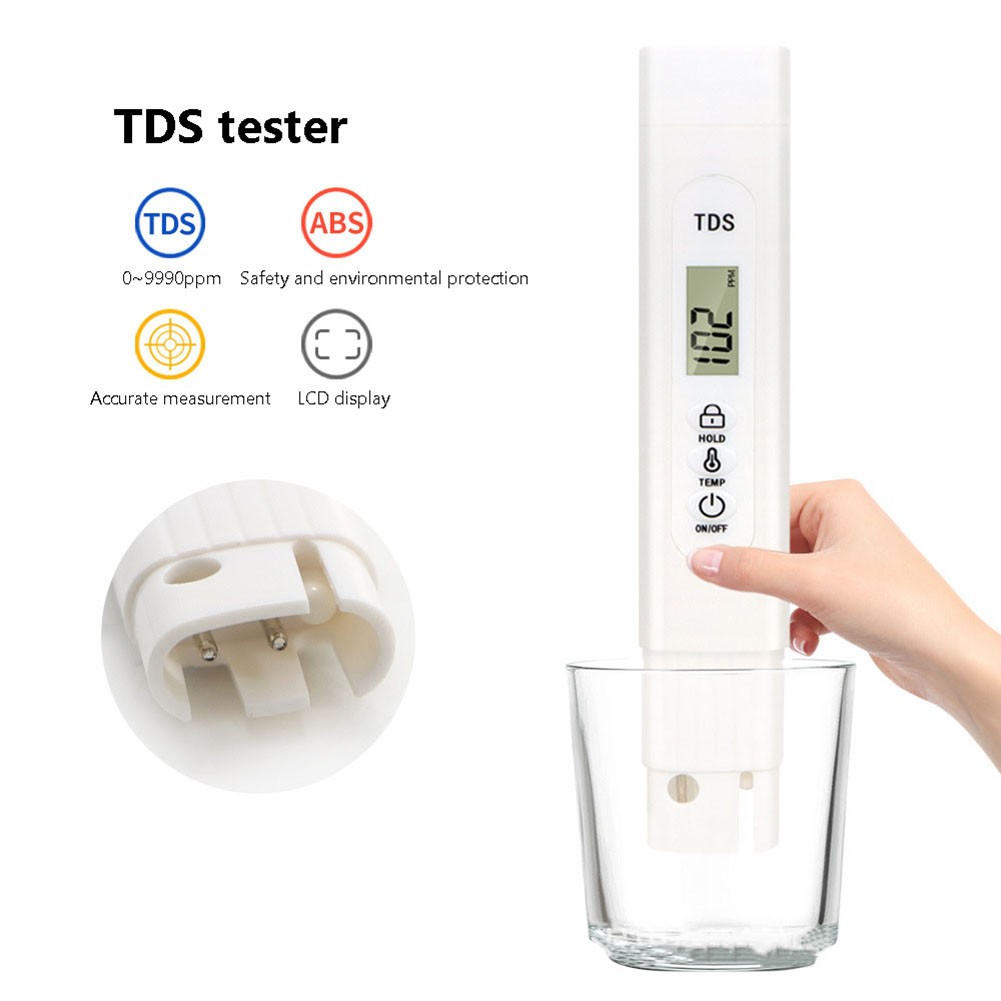 Digital Water Quality Tester TDS EC Meter Range 0-99°/32-212℃ Multifunctional Water Purity Thermometer Temperature PPM Tester