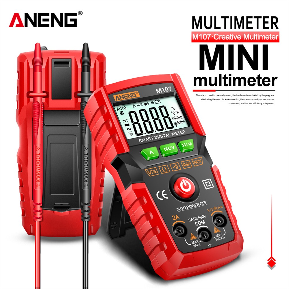 ANENG M107 Mini Digital Multimeter 4000 count Auto tester digital multimetre profesional testeur electrique multímetro test