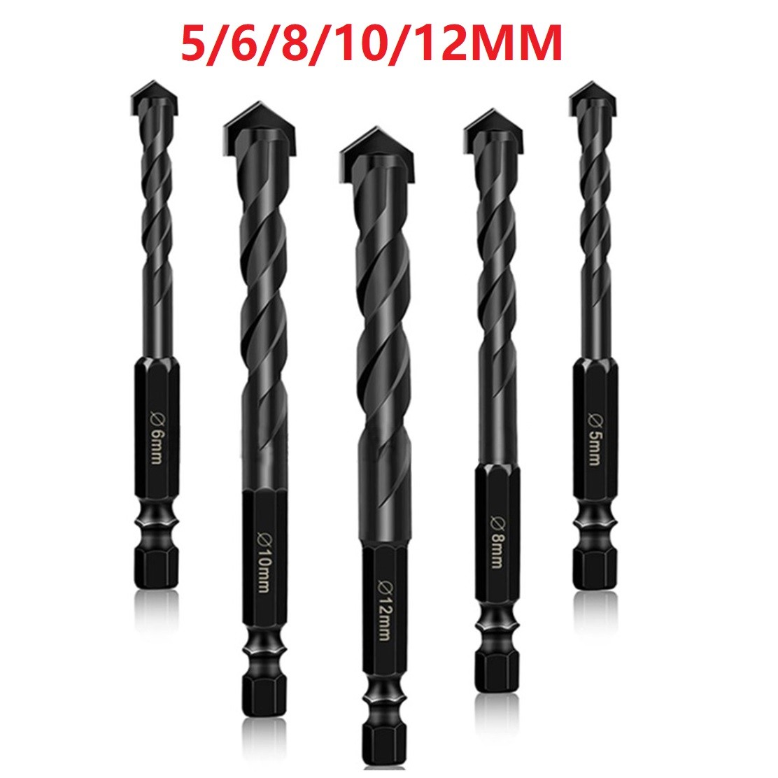 Cross Tile Drill Bits Set Twist Drill Stone Ceramic Cup Drills Metal Concrete Hole Opener For Concrete Wood Metal Drill