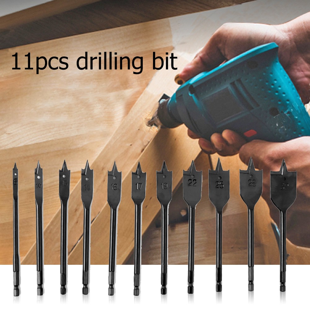 11pcs spade drill bits mulitifunction woodworking drill kits carpentry hand electrical accessories