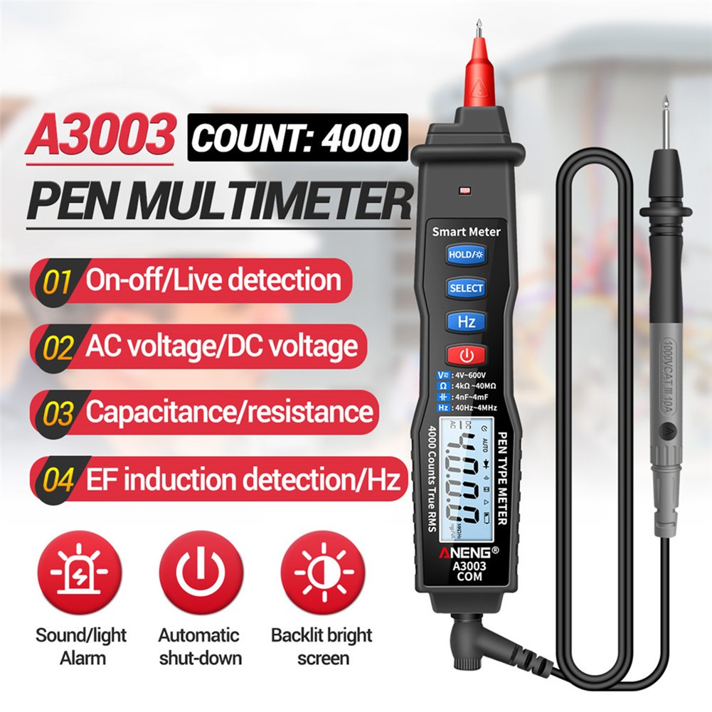 ANENG A3003 Digital Multimeter Pen Professional 4000 Counts Smart Meter With NCV AC/DC Voltage Resistance Capacitance Test