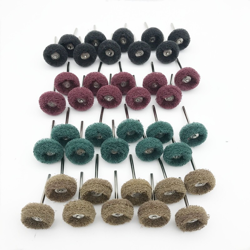 80pcs Mini Drill Abrasive Brush Nylon Buffing Polishing Wheel with 3mm Shank for Dremel Rotary Tool Accessories Set Dropshipping