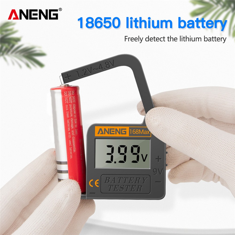 ANENG 168Max Digital Lithium Battery Capacity Tester LCD Battery Voltage Tester Digital Lithium Battery Capacity Diagnostic Tool