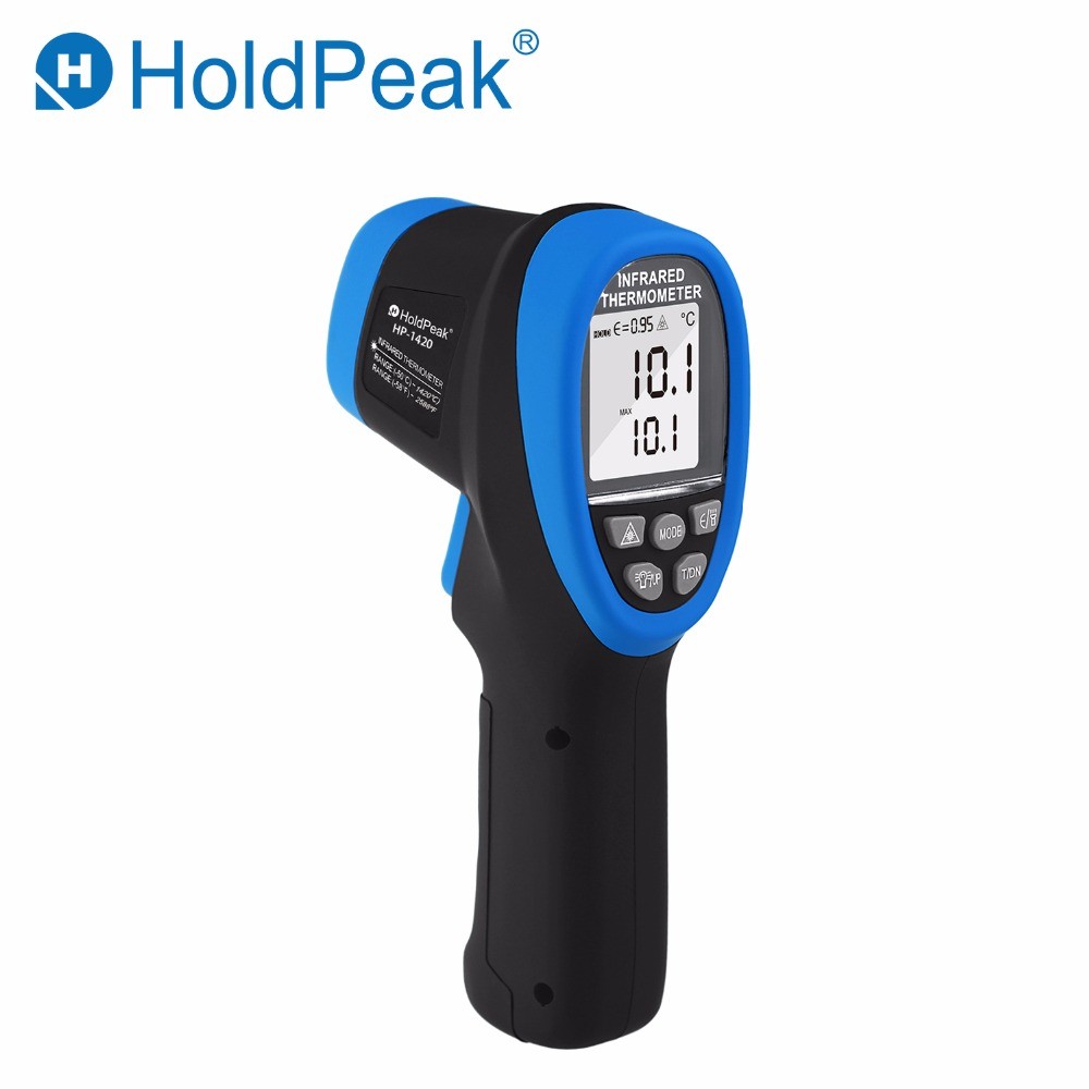 Holdtop HP-1420 Digital Infrared Thermometer -50~1420degree Temperature Measurement 30:1 DS LCD Thermometer Heat Gun