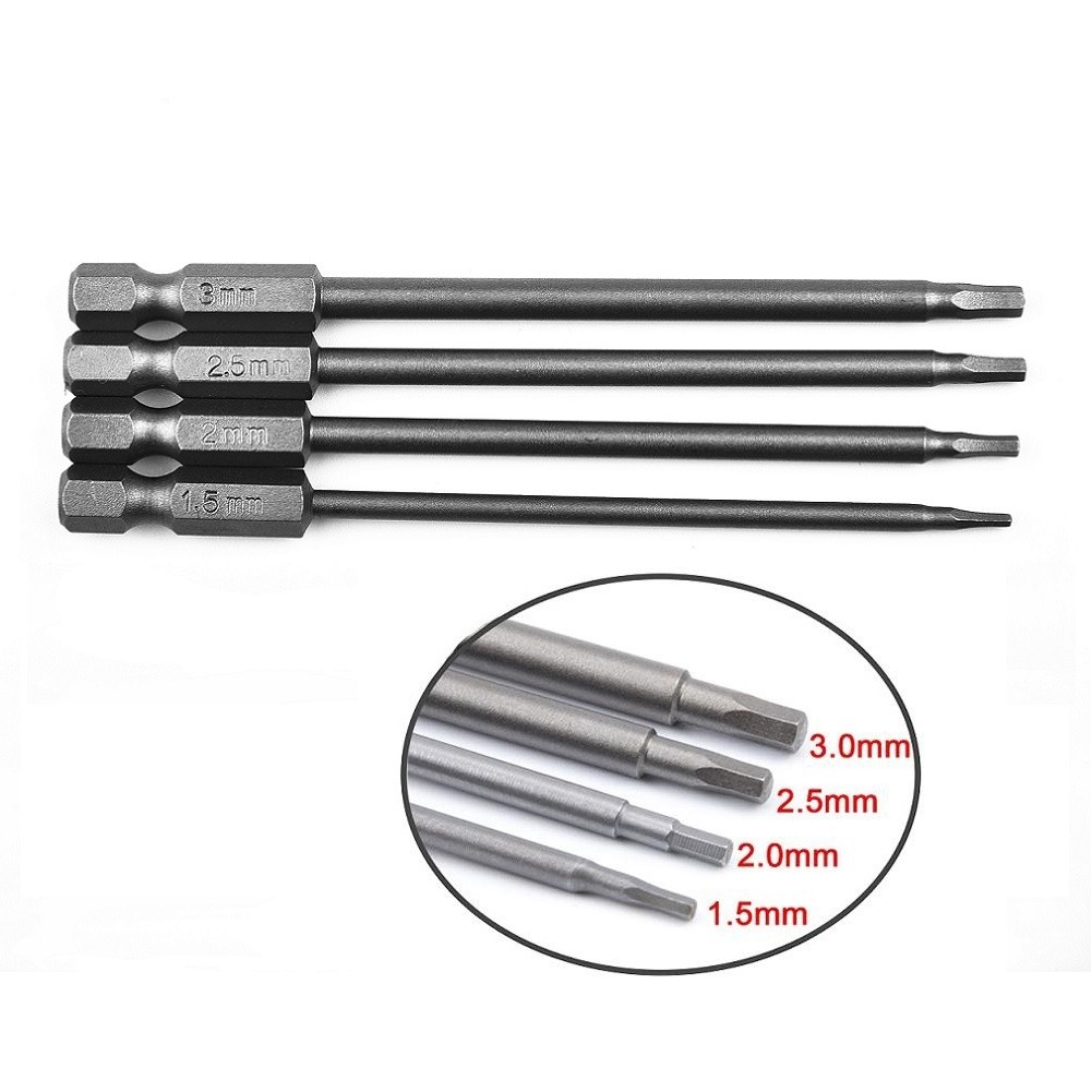 4pcs hex head wrench drill bits set screwdriver bit tips magnetic hex key screwdriver socket bit set