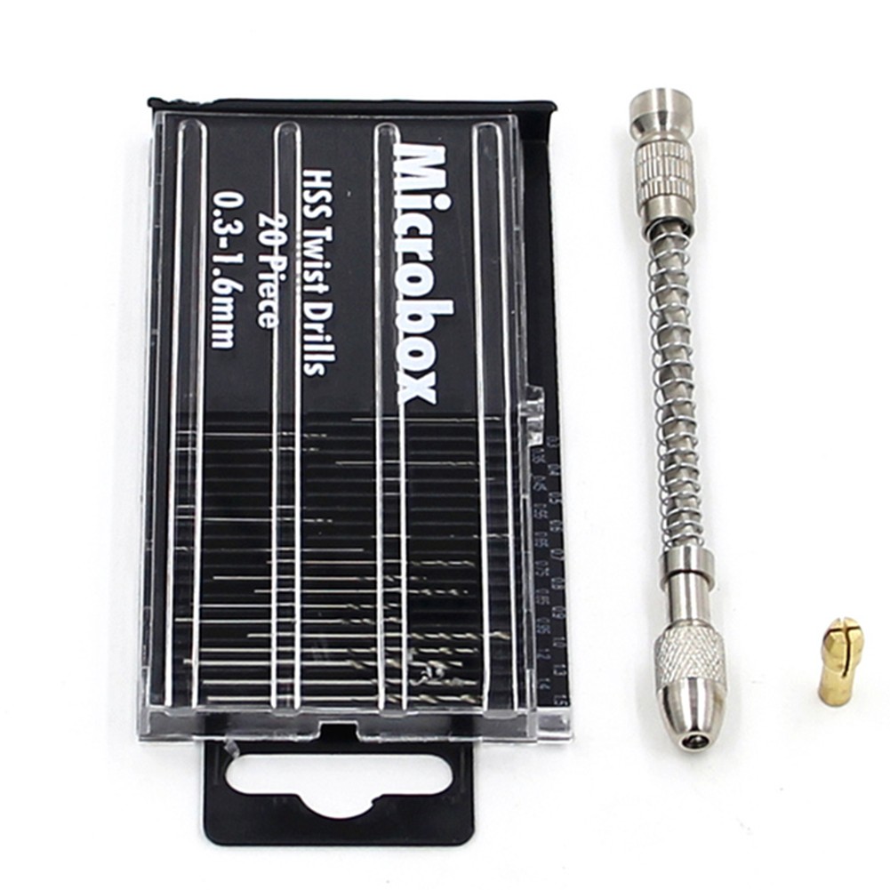 0.3mm-1.6mm Mini Hand Drill Tools Micro Twist Drill Semi-automatic Hss Drill Bits For Precision Crafts Jewelry Repair