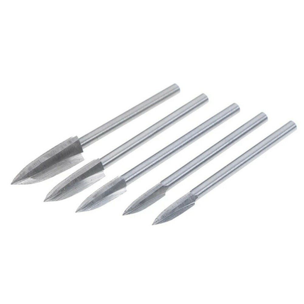 5pcs/set Wood Carving Engraving Drill Bit Milling Cutter Carving Root Woodworking Tools Carbide Milling Drill Bit Carving