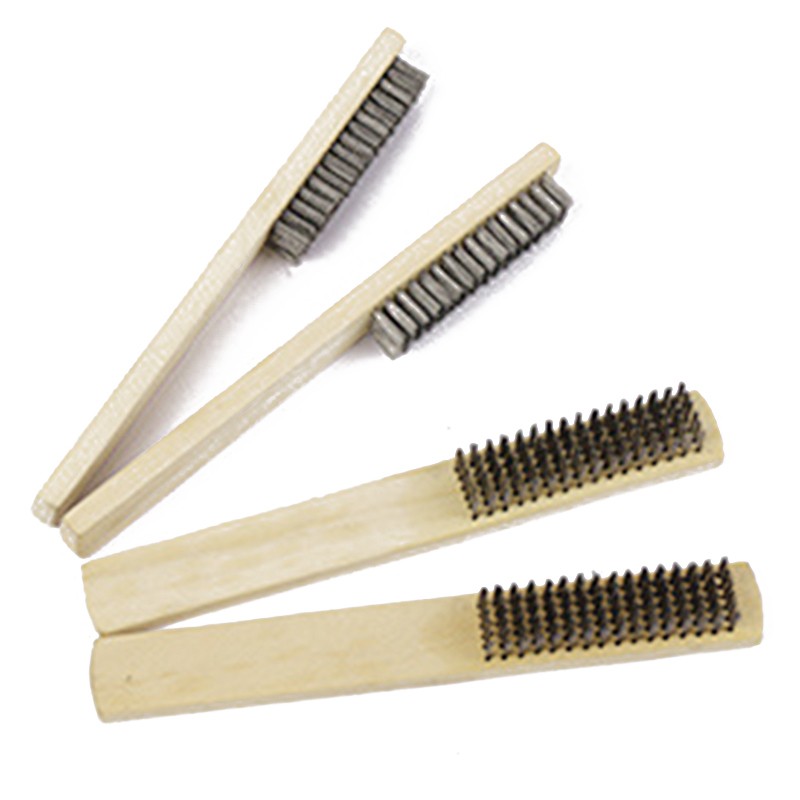 2pcs Barbecue Steel Wire Brush Cleaning Stainless Steel Wire Small Iron Brush Steel Copper Brush Derusting Steel Wire Brush