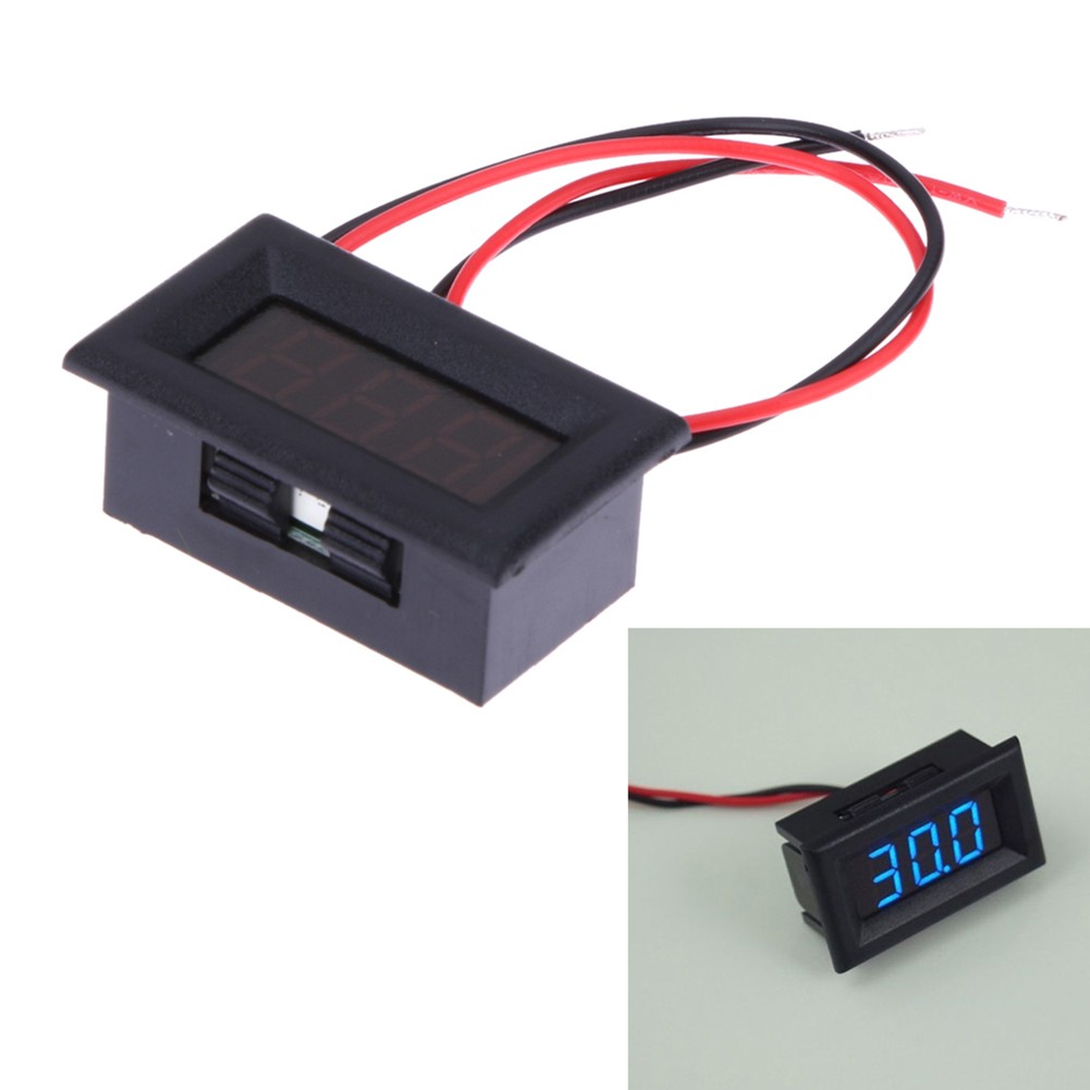 Two Wire Digital DC2.5/3-40V Voltmeter Vehicle Two Wire Voltage Monitor Detector Digital Voltmeter Analysis Instruments