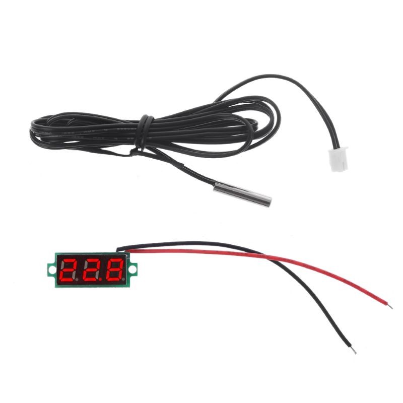 0.28" Digital Display Thermometer With NTC Metal Probe Temperature Sensor