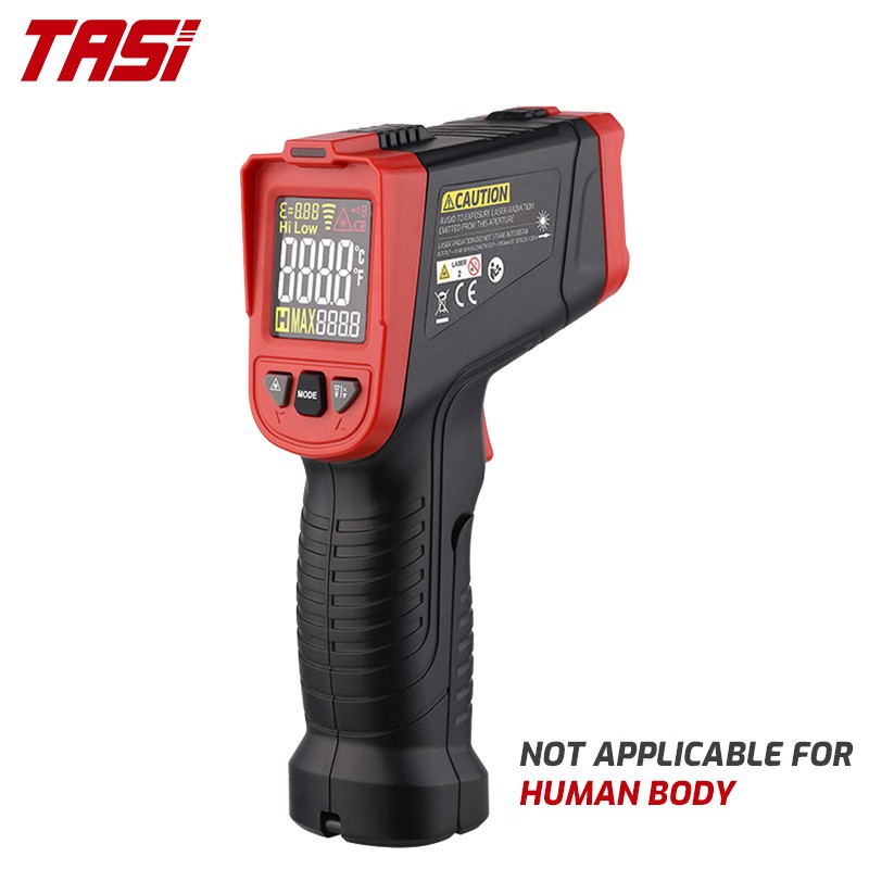 TASI TA605A/B/C Digital Infrared Thermometer Non-contact Termometro VA Color LCD Light Alarm Laser Positioning Thermometer